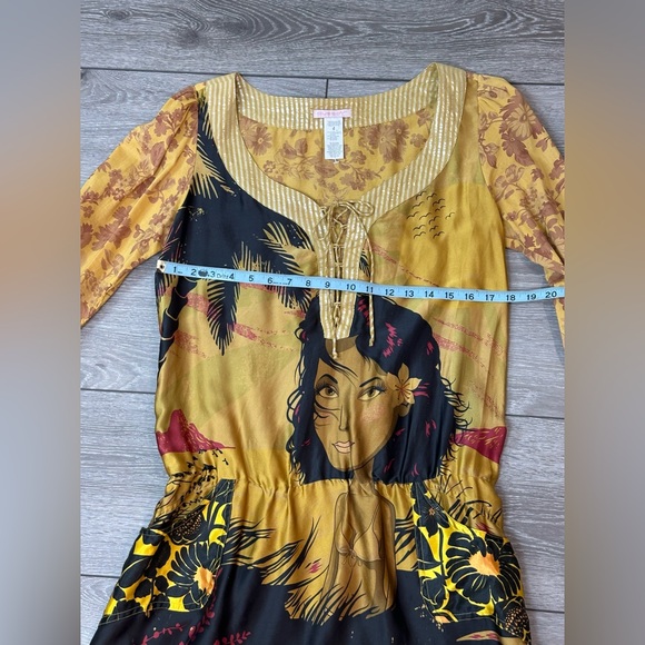 Custo Barcelona Vintage 90 Silk Blend Print Tunic Dress - Size 4 - Picture 8 of 9